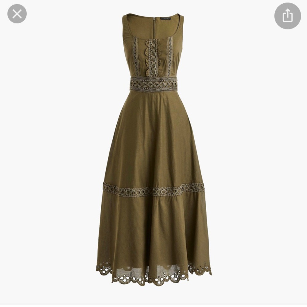 J Crew Scoop neck midi dress